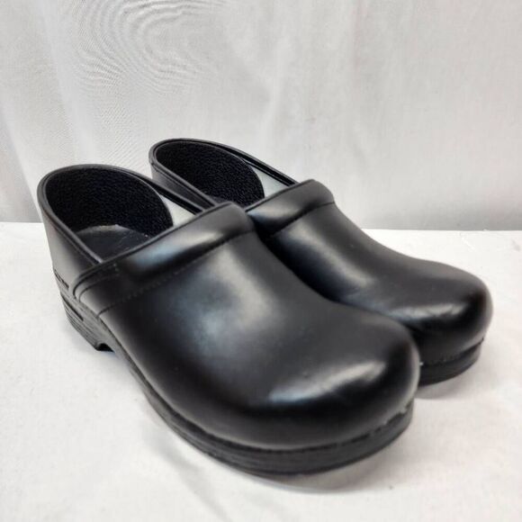 Dansko Womens EU 42 US 11.5 M Black Leather Professional Clog Nursing Career - Picture 1 of 12